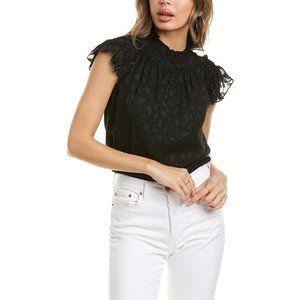 Rebecca Taylor Clip Silk-Blend Blouse
